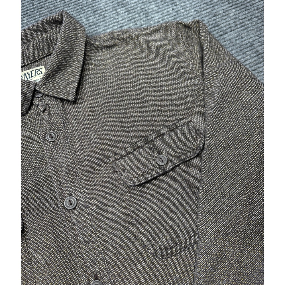 Grayers Shirt Jacket Men XL Brown Cotton Flannel Heavyweight